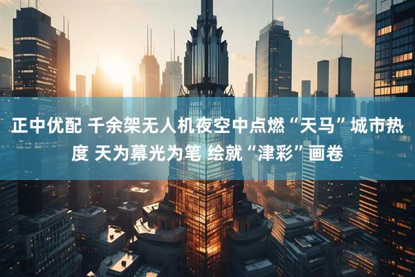 正中优配 千余架无人机夜空中点燃“天马”城市热度 天为幕光为笔 绘就“津彩”画卷